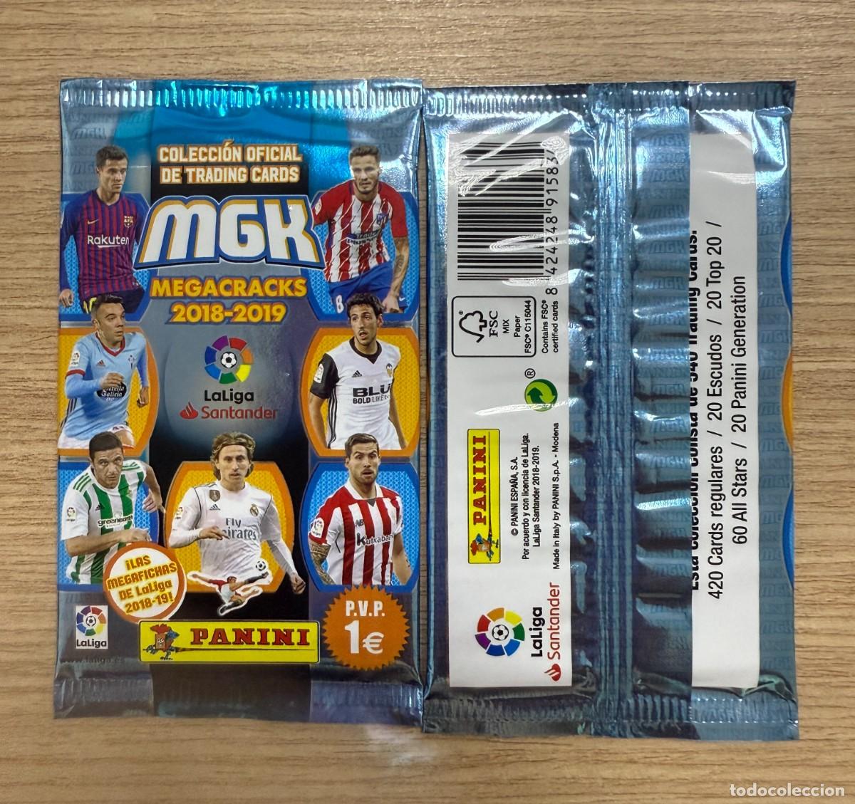Cromos de f&uacute;tbol: SOBRE DE CROMOS SIN ABRIR DE LA LIGA SANTANDER 2018 2019 18 19 MEGACRACKS MGK PANINI