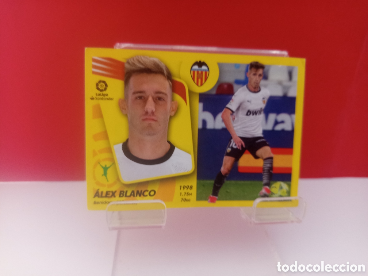 Cromos de F&uacute;tbol: ❇️ CROMO STICKER &Aacute;LEX BLANCO VALENCIA 20 A 2021 2022 21 22 ESTE PANINI SIN PEGAR ❇️