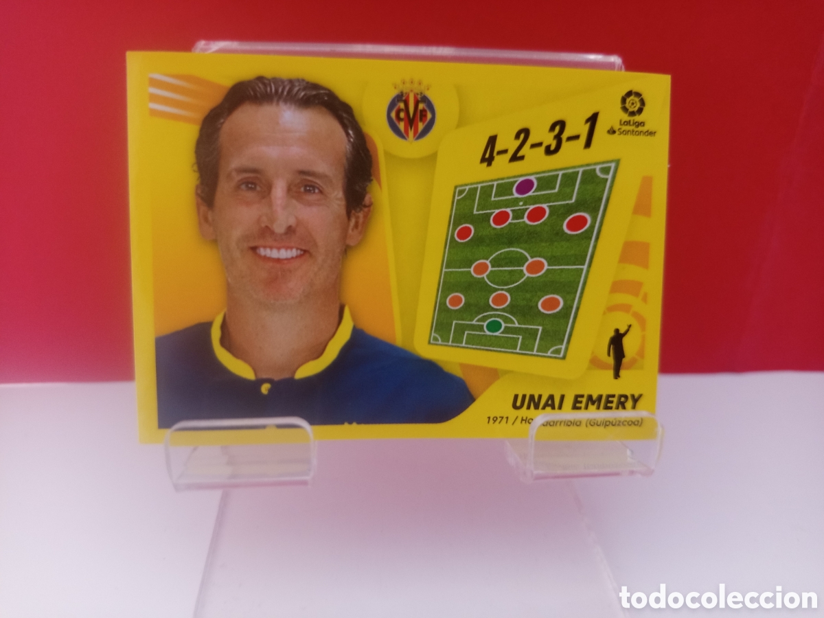 Cromos de F&uacute;tbol: ❇️ CROMO STICKER UNAI EMERY VILLARREAL 2 2021 2022 21 22 ESTE PANINI SIN PEGAR ❇️
