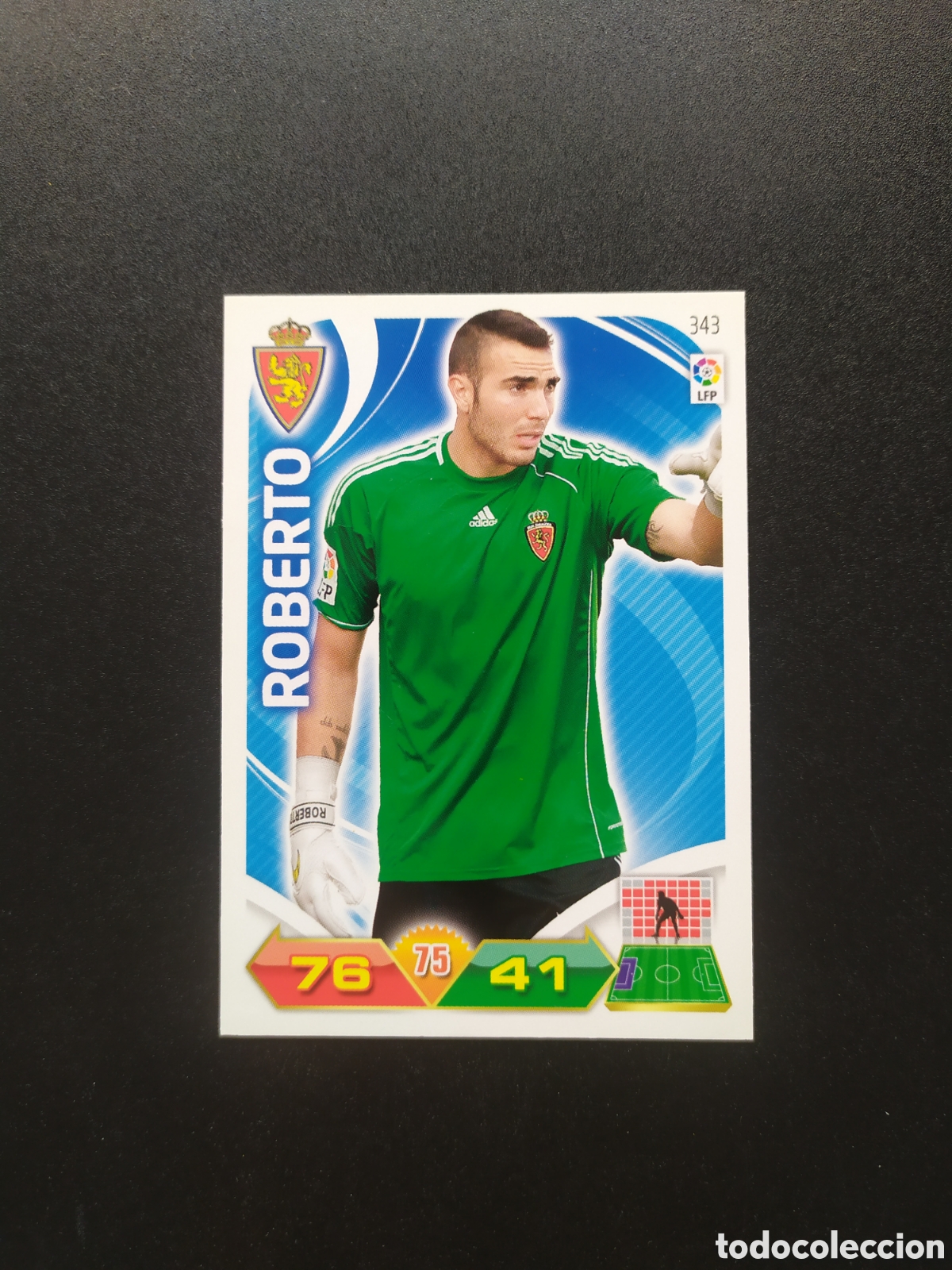 Cromos de F&uacute;tbol: Adrenalyn 2011 2012 11 12 panini Roberto n&deg; 343 Real Zaragoza