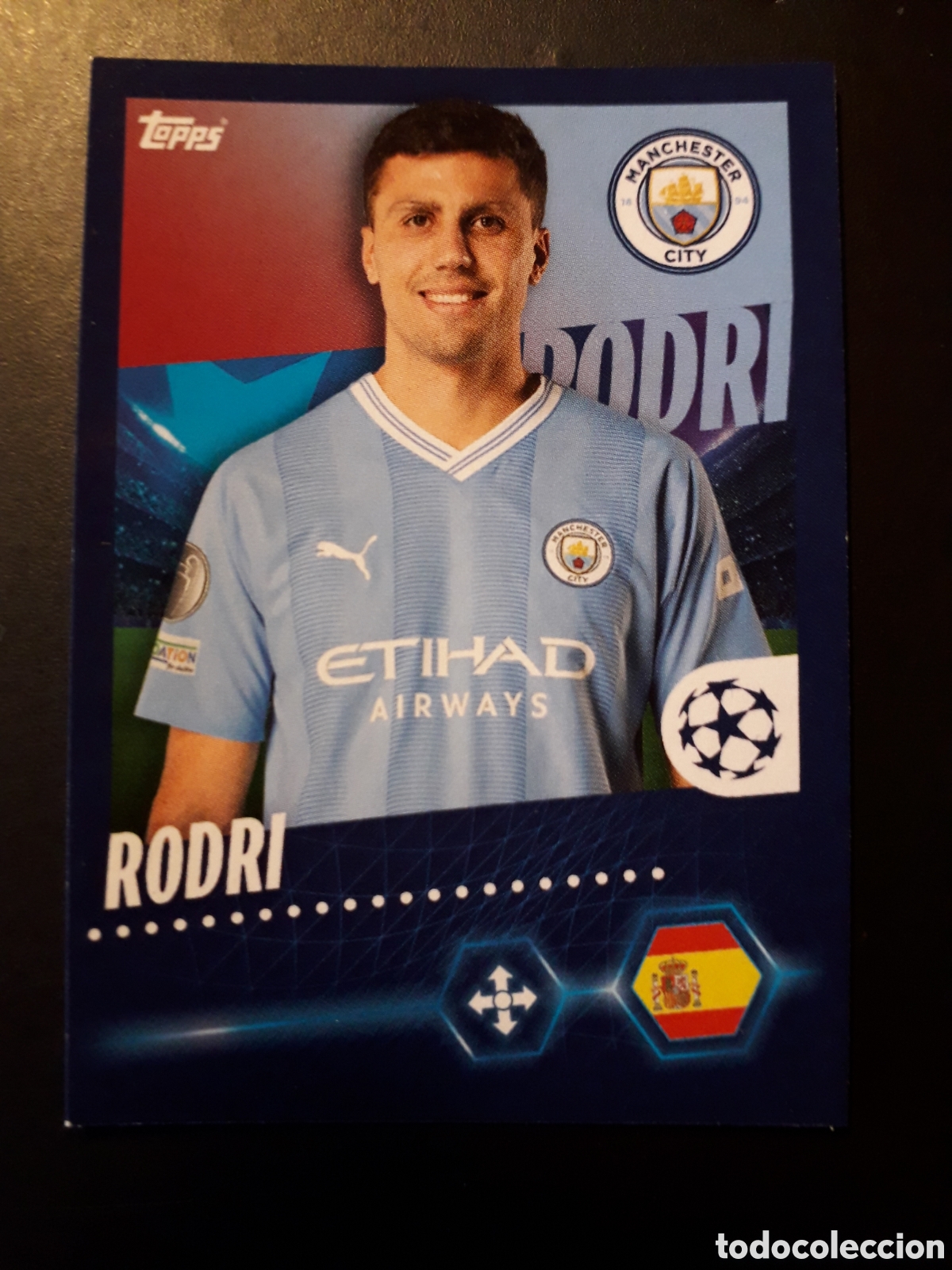 Cartes &agrave; collectionner de Football: RODRI MANCHESTER CITY N&deg; 303 UEFA CHAMPIONS LEAGUE SEASON TOPPS 23 24 2023 2024 PEDIDO M&Iacute;NIMO 3&euro;