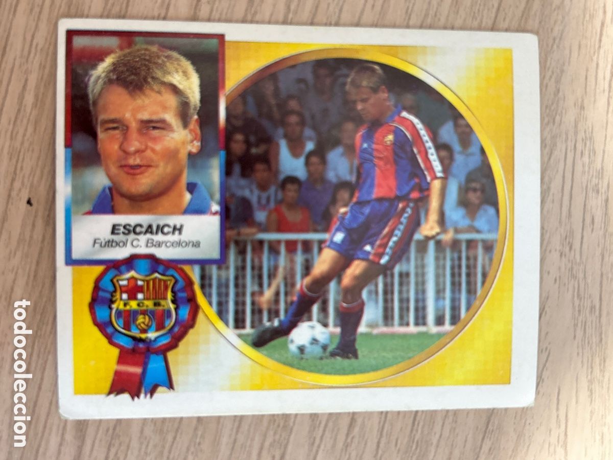 Fu&szlig;ball-Sticker: ESCAICH BARCELONA FICHAJE 19 VERSION LIGA ESTE 1994 1995 94 95 NUNCA PEGADO SIN PEGAR