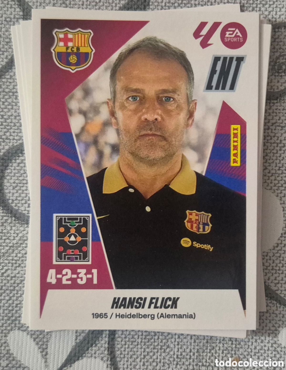 Cromos de F&uacute;tbol: Hansi flick entrenador barcelona liga este 25 26