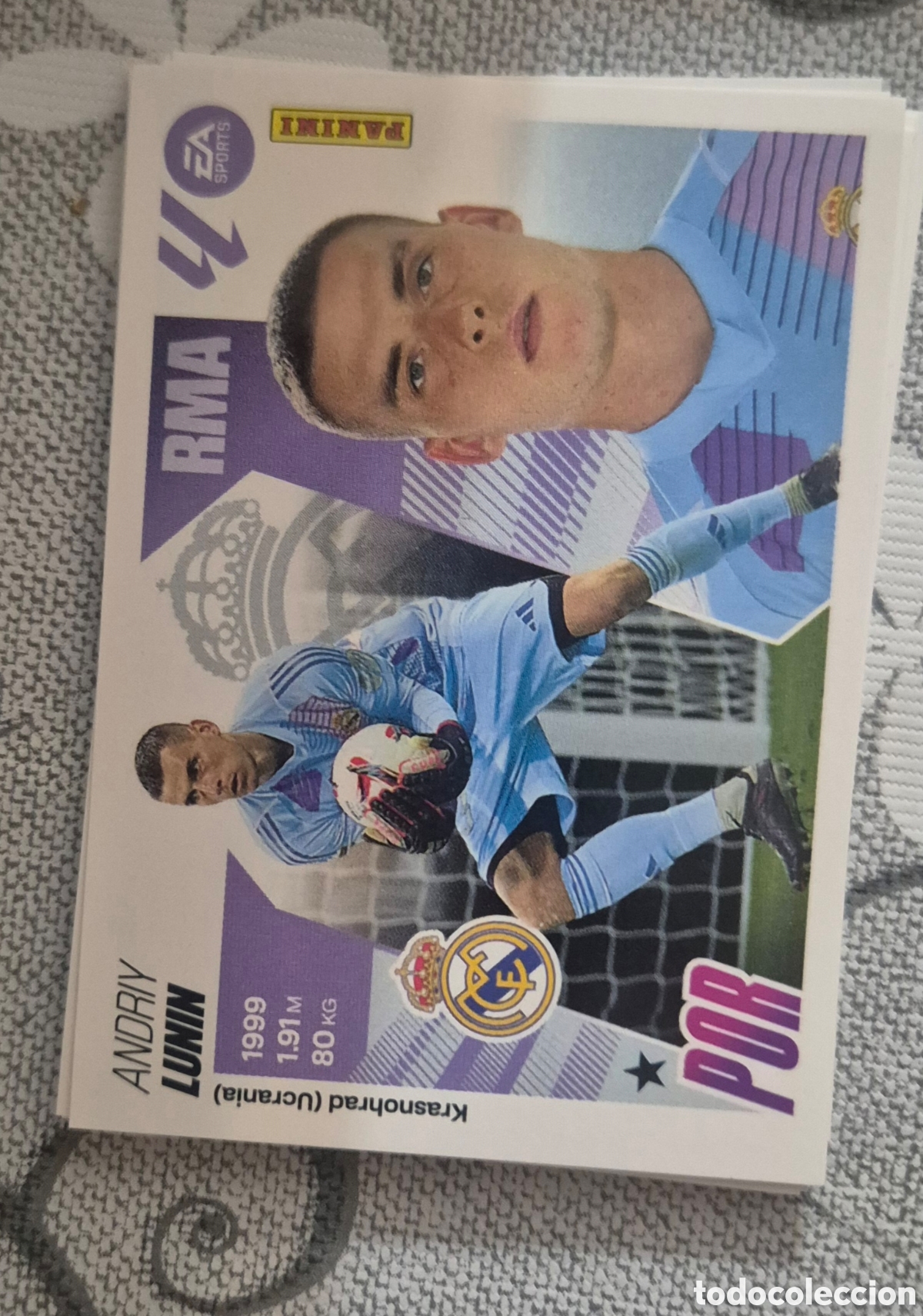 Football Stickers: Lunin madrid liga este 25 26