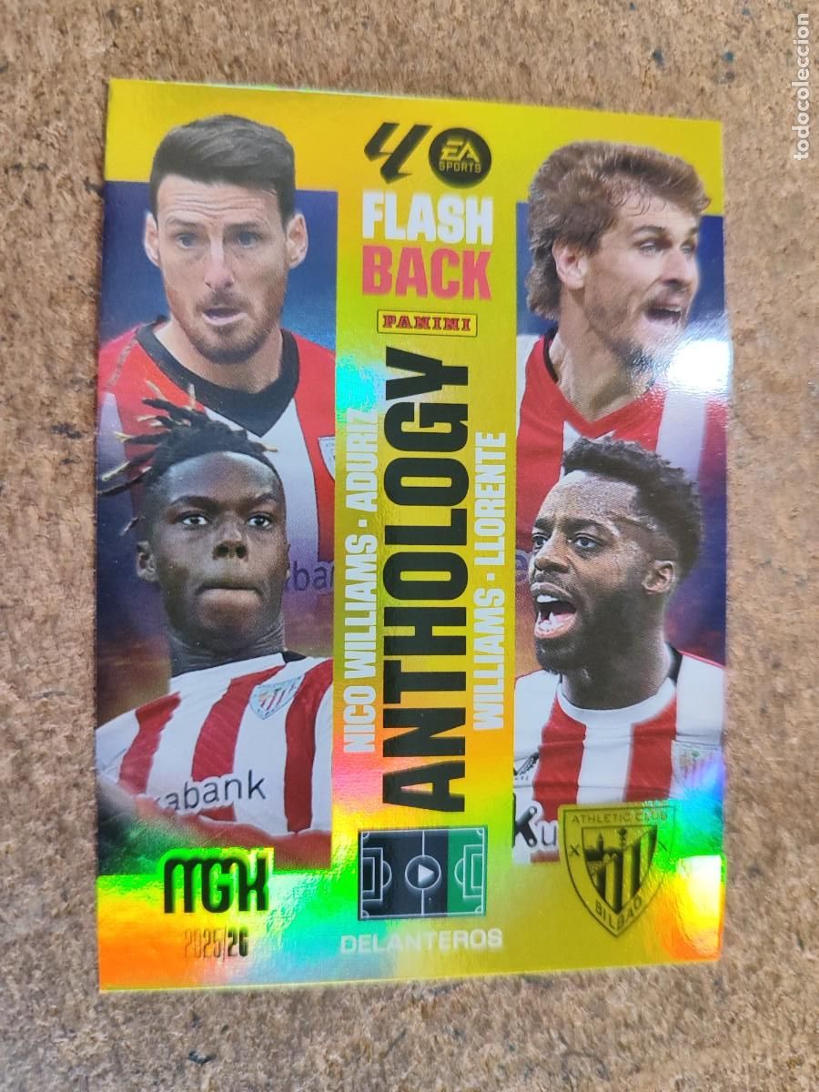 Cartes &agrave; collectionner de Football: MEGACRACKS 2025/26 CARD FLASH BACK ANTHOLOGY,ADURIZ,NICO,LLORENTE,WILLIAMS # PANINI