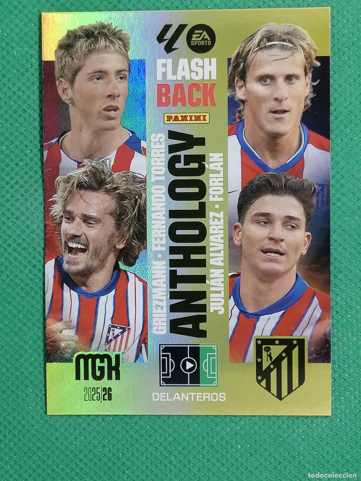 Cromos de f&uacute;tbol: 434 TORRES FORLAN ALVAREZ GRIEZMANN ATLETICO MADRID ANTHOLOGY ⚽ MEGACRACKS LIGA 2025 2026 25 26 ⚽