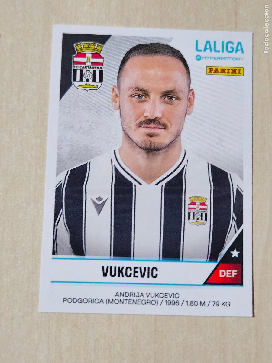 Cromos de Futebol: N&ordm; 87 VUKCEVIC - CROMO - LIGA HYPERMOTION 2024 2025 SEGUNDA DIVISION 24 25 - CARTAGENA