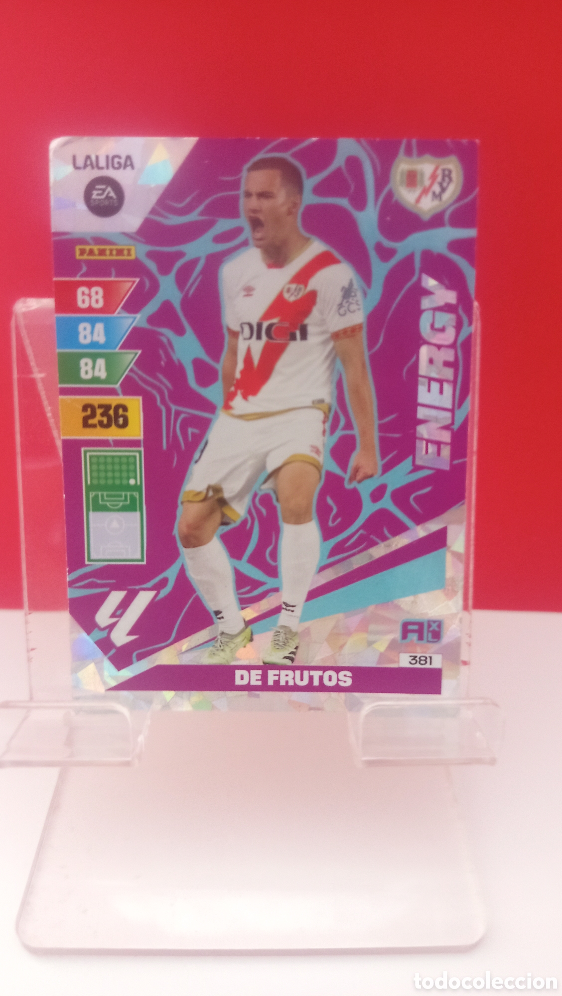 Cromos de F&uacute;tbol: ❇️ CROMO CARD DE FRUTOS RAYO VALLECANO ENERGY 381 2023 2024 23 24 ADRENALYN XL PANINI ❇️