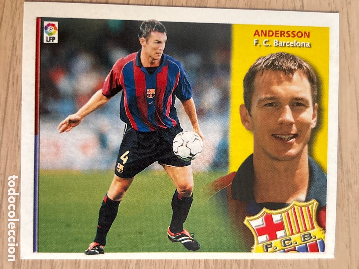 Fu&szlig;ball-Sticker: ANDERSSON BARCELONA LIGA ESTE 2002 2003 02 03 NUNCA PEGADO SIN PEGAR