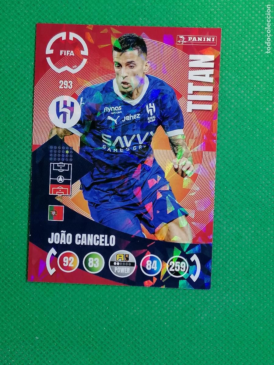 Football Stickers: 293 JOAO CANCELO AL HILAL POWER TITAN ⚽ PANINI ADRENALYN CLUB WORLD CUP 2025 25 ⚽