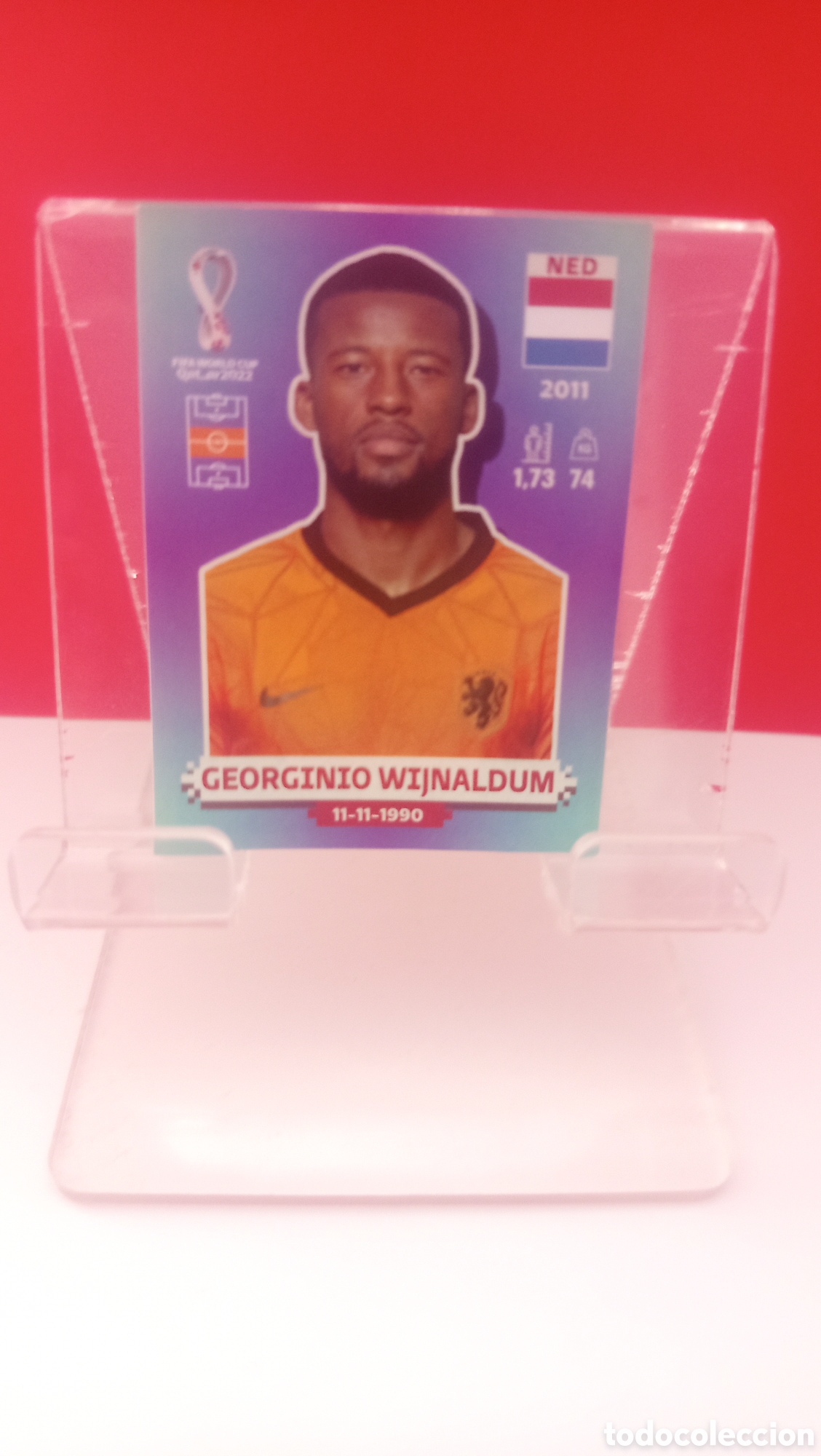 Cromos de F&uacute;tbol: ❇️ CROMO STICKER WIJNALDUM HOLANDA MUNDIAL QATAR IRN18 PANINI SIN PEGAR ❇️
