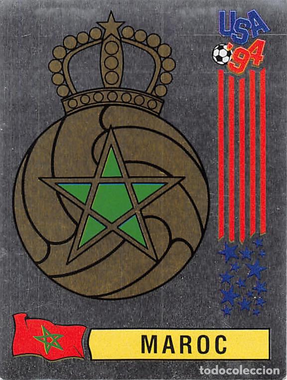 Cromos de f&uacute;tbol: PANINI USA 94 (MUNDIAL 1994) #401 ESCUDO (MARRUECOS) NUNCA PEGADO