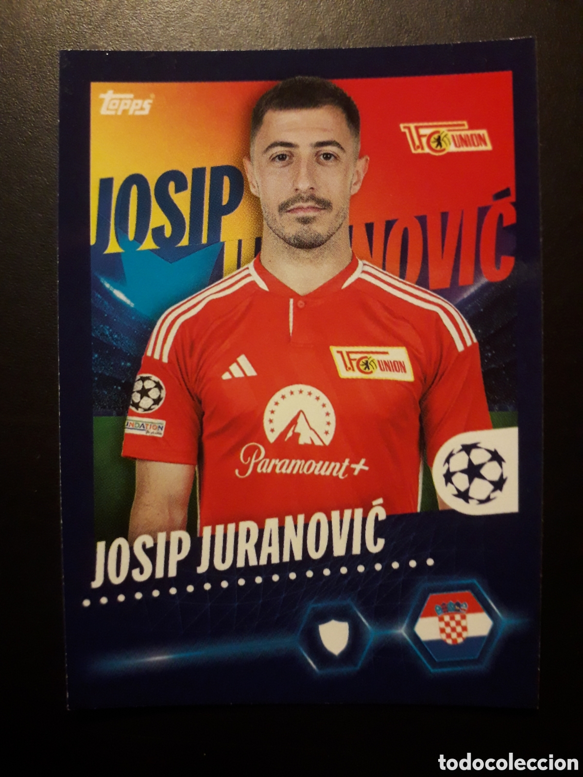 Cromos de Futebol: J JURANOVIĆ UNI&Oacute;N BERL&Iacute;N N&deg; 241 UEFA CHAMPIONS LEAGUE SEASON TOPPS 23 24 2023 2024 PEDIDO M&Iacute;NIMO 3&euro;.