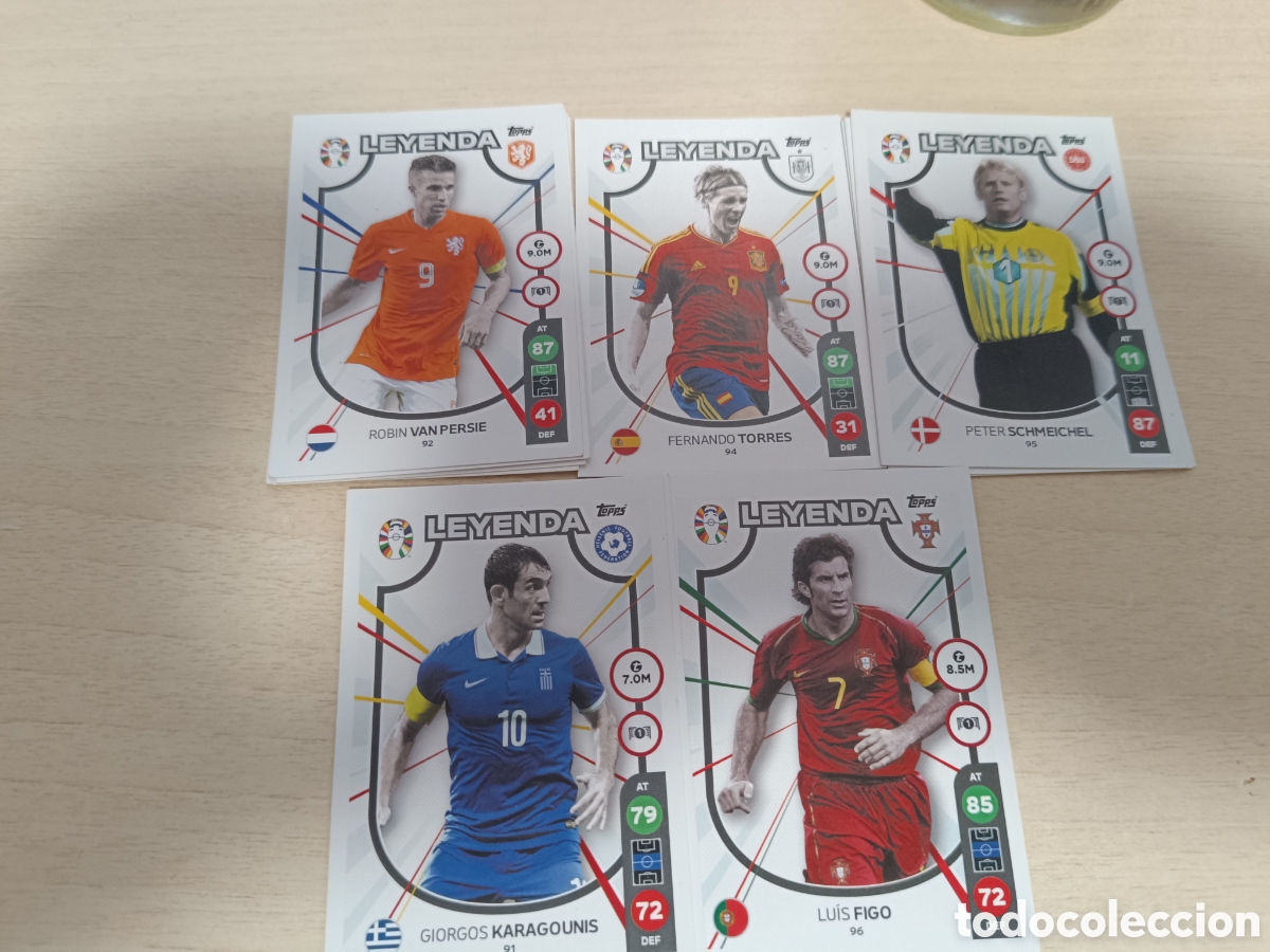 Cromos de f&uacute;tbol: Leyenda colecci&oacute;n match attack topps de la eurocopa