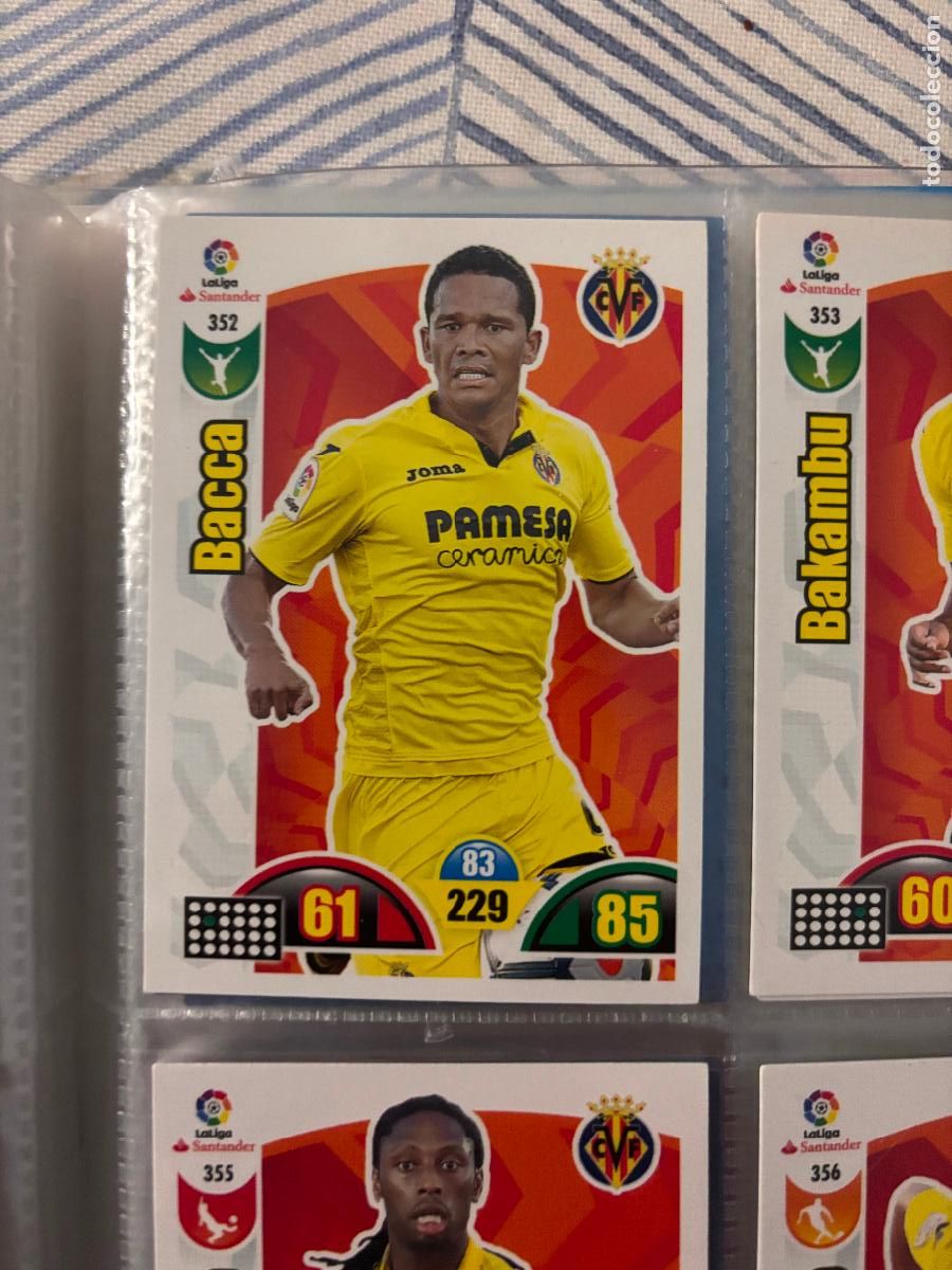 Cromos de f&uacute;tbol: 352 VILLARREAL ADRENALYN 2017 2018 17 18 SIN PEGAR BACCA - ADRENALYN