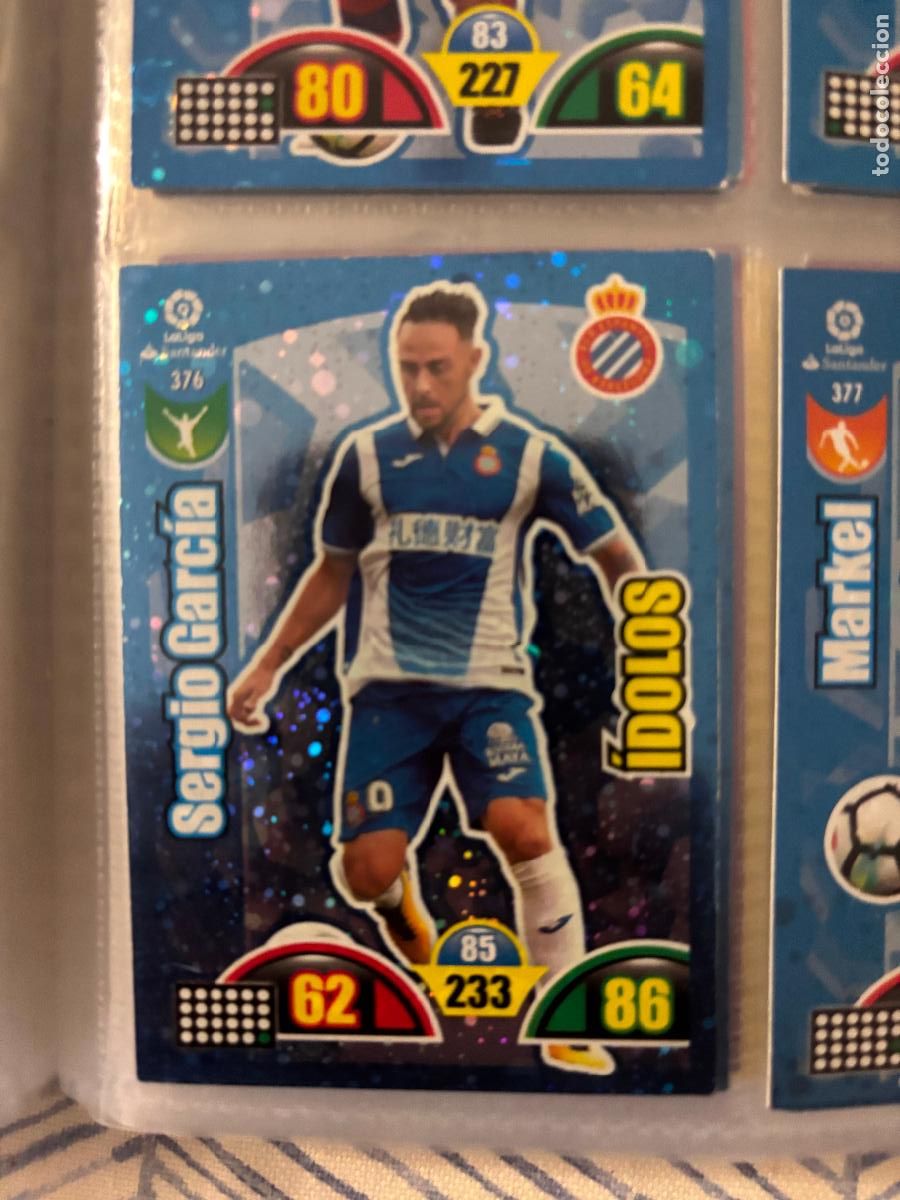 Football Stickers: 376 IDOLOS ADRENALYN 2017 2018 17 18 SIN PEGAR SERGIO GARCIA ESPANYOL - ADRENALYN