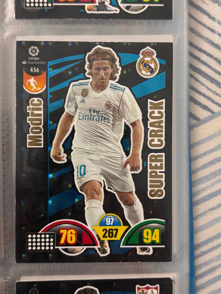 Cromos de F&uacute;tbol: 456 SUPER CRACK ADRENALYN 2017 2018 17 18 SIN PEGAR CARD MODRIC REAL MADRID - ADRENALYN