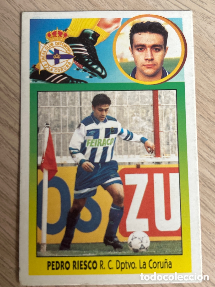 Football Stickers: PEDRO RIESCO DEPORTIVO DE LA CORU&Ntilde;A LIGA ESTE 1993 1994 93 94 NUNCA PEGADO SIN PEGAR