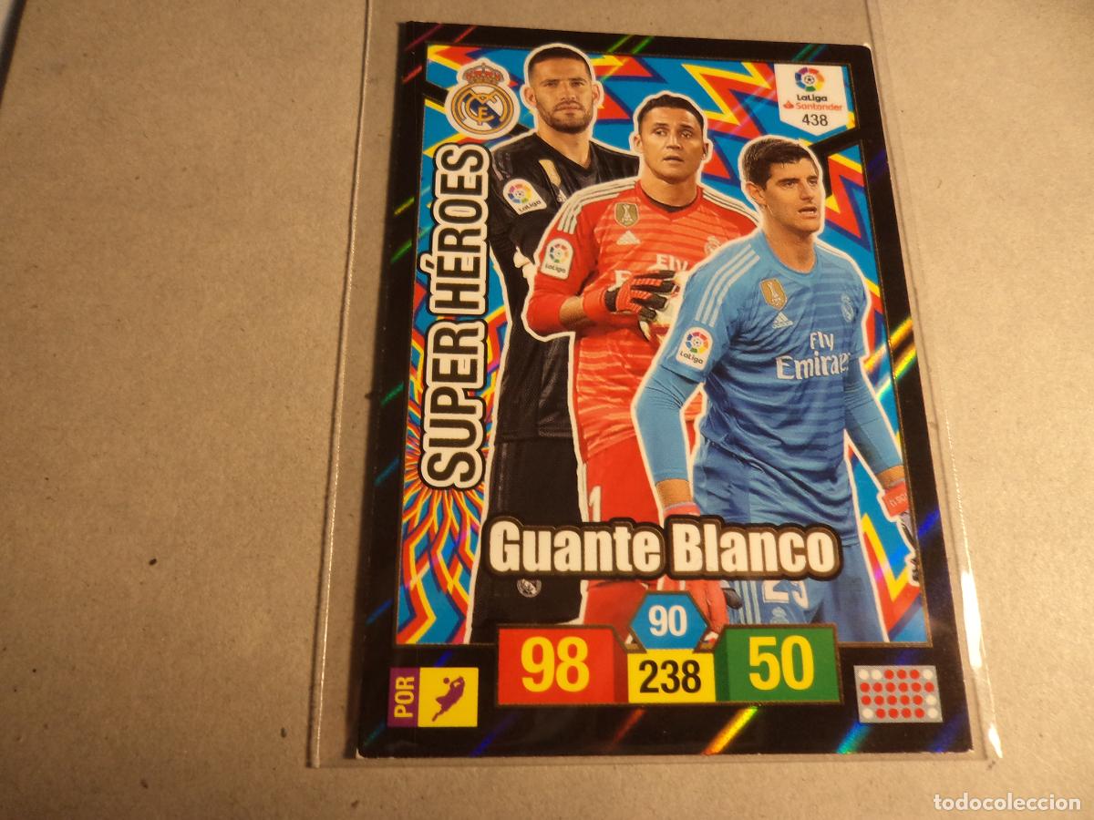 Football Stickers: Adrenalyn. 2018 2019 18 19 Super heroes Guante Blanco. N&ordm; 438. (Ref. 875).