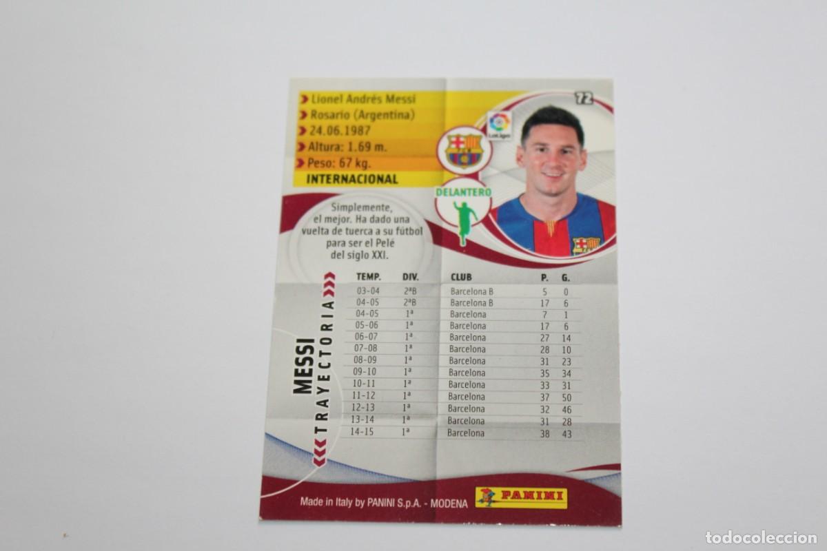 Cromos de f&uacute;tbol: MESSI MEGACRACKS - MEGA CRACKS - 2015/2016 - N&ordm;72 - Foto 2