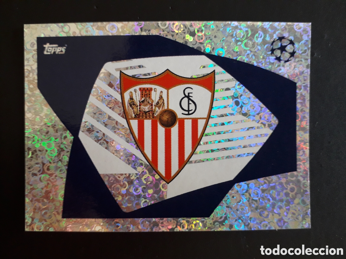 Cromos de F&uacute;tbol: ESCUDO SEVILLA N&deg; 446 UEFA CHAMPIONS LEAGUE SEASON TOPPS 23 24 2023 2024 PEDIDO M&Iacute;NIMO 3&euro;.