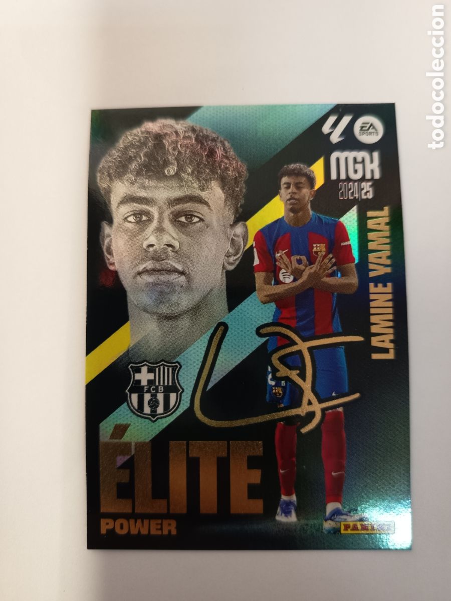 Cromos de F&uacute;tbol: P 7 MEGACRACKS 2024 2025 24 25 YAMAL FIRMADA ELITE POWER P 7