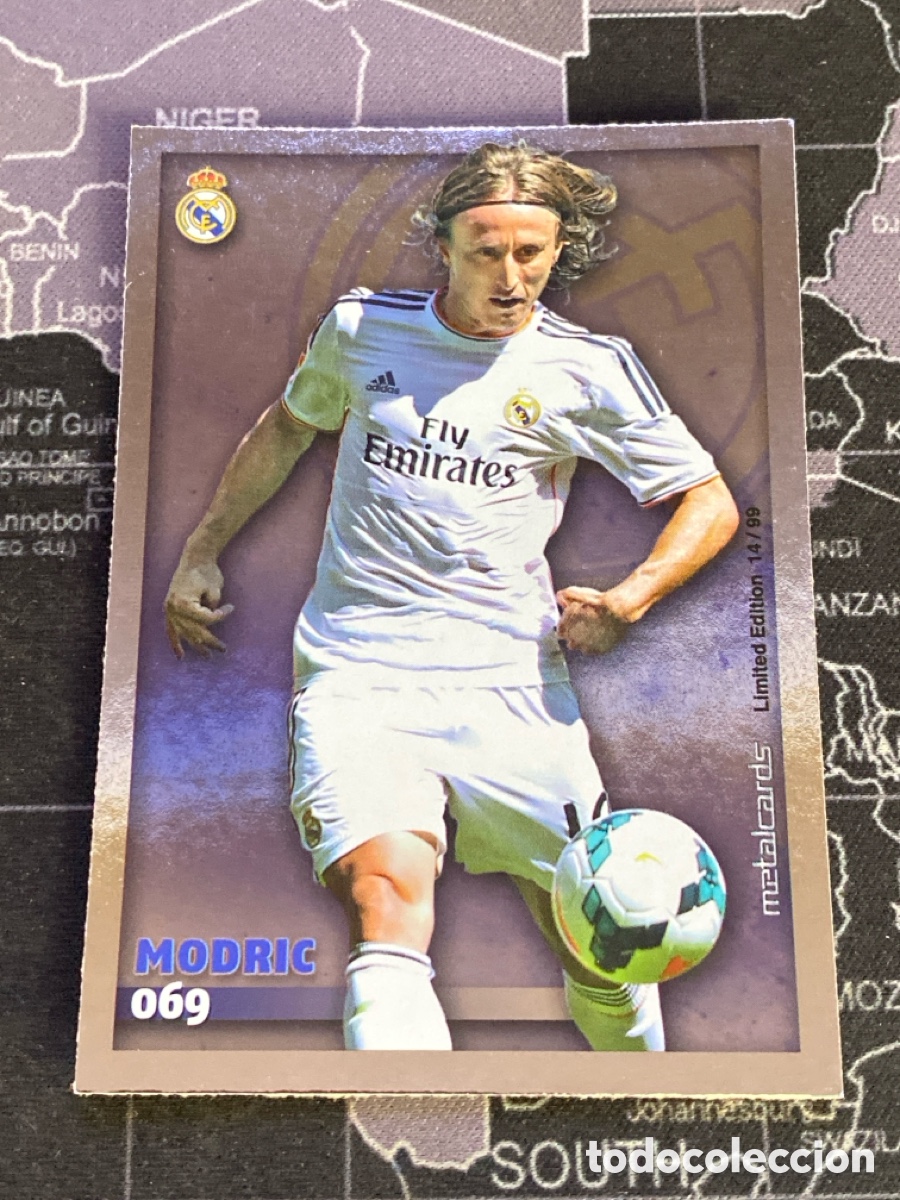 Cromos de F&uacute;tbol: 14/99 69 MODRIC (REAL MADRID) METALCARDS LIMITED EDITION MUNDICROMO 2014 2015 14 15