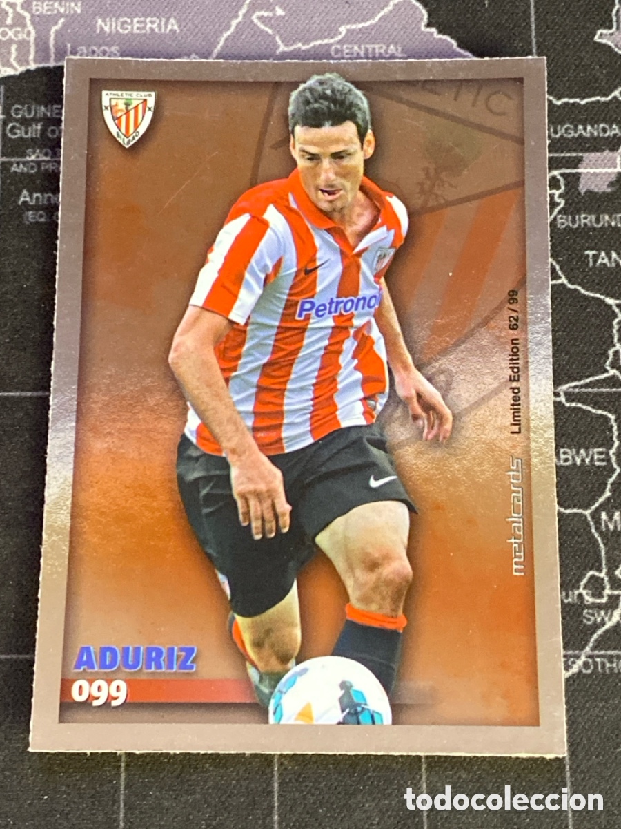 Football Stickers: 62/99 99 ADURIZ (ATHLETIC BILBAO) METALCARDS LIMITED EDITION MUNDICROMO 2014 2015 14 15
