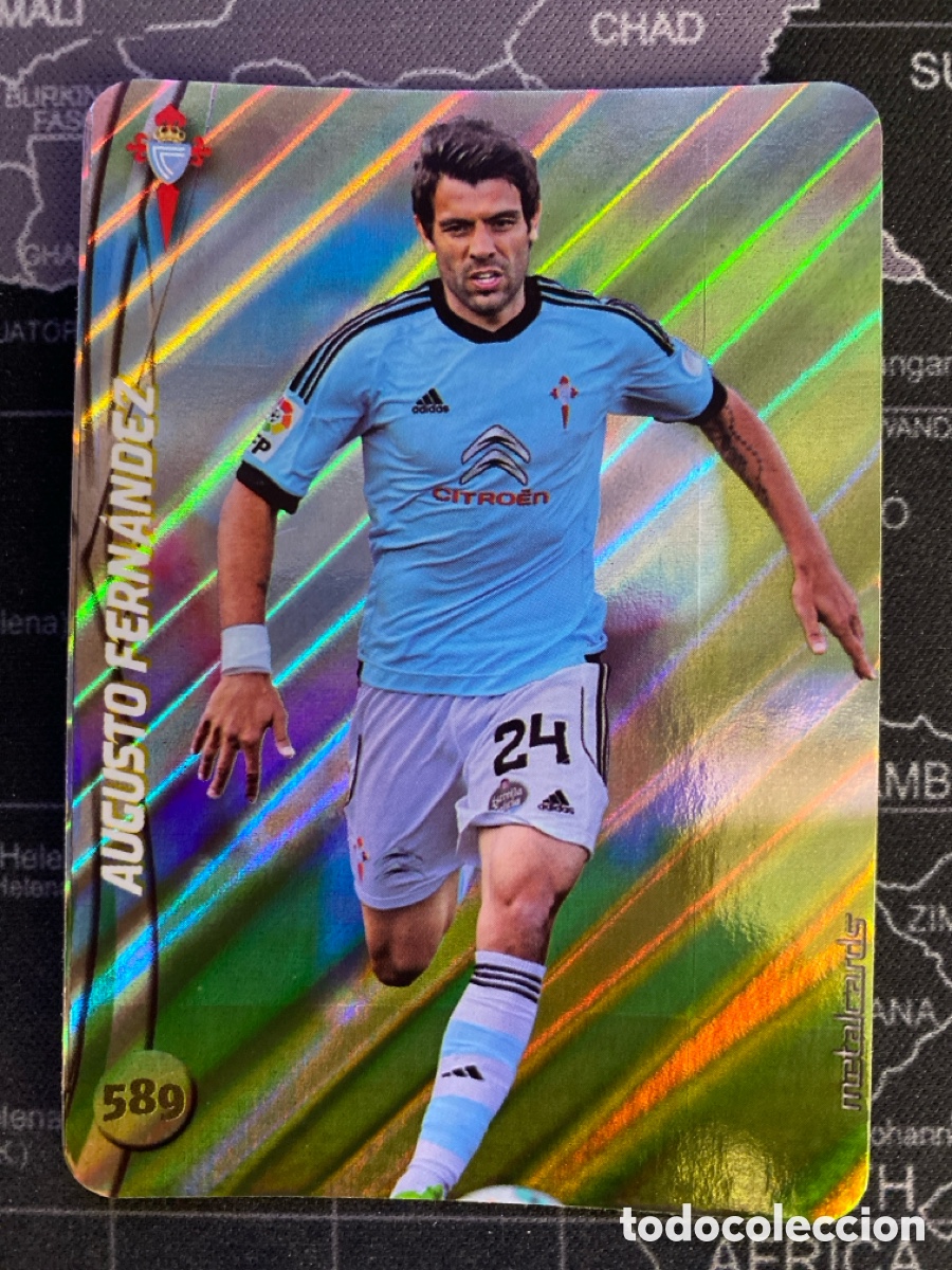 Cromos de F&uacute;tbol: 589 AUGUSTO FERNANDEZ (CELTA VIGO) TOP RAYAS DIAGONALES MUNDICROMO 2014 2015 14 15