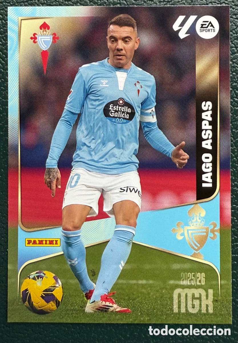 Cromos de F&uacute;tbol: 126 IAGO ASPAS CELTA DE VIGO FICHAS ALBUM MEGACRACKS 2025 2026 MGK 25 26