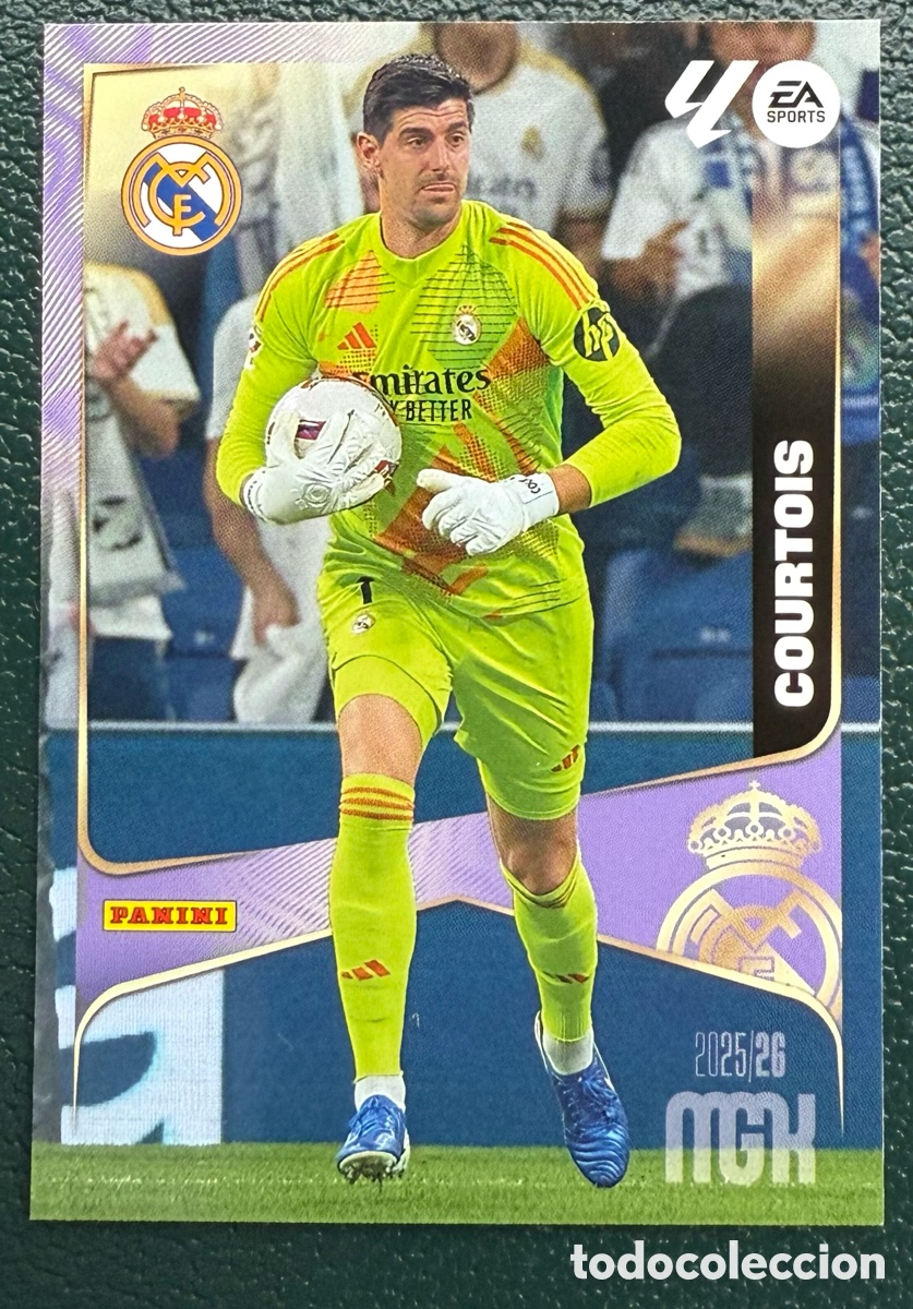 Cromos de F&uacute;tbol: 218 COURTOIS REAL MADRID FICHAS ALBUM MEGACRACKS 2025 2026 MGK 25 26