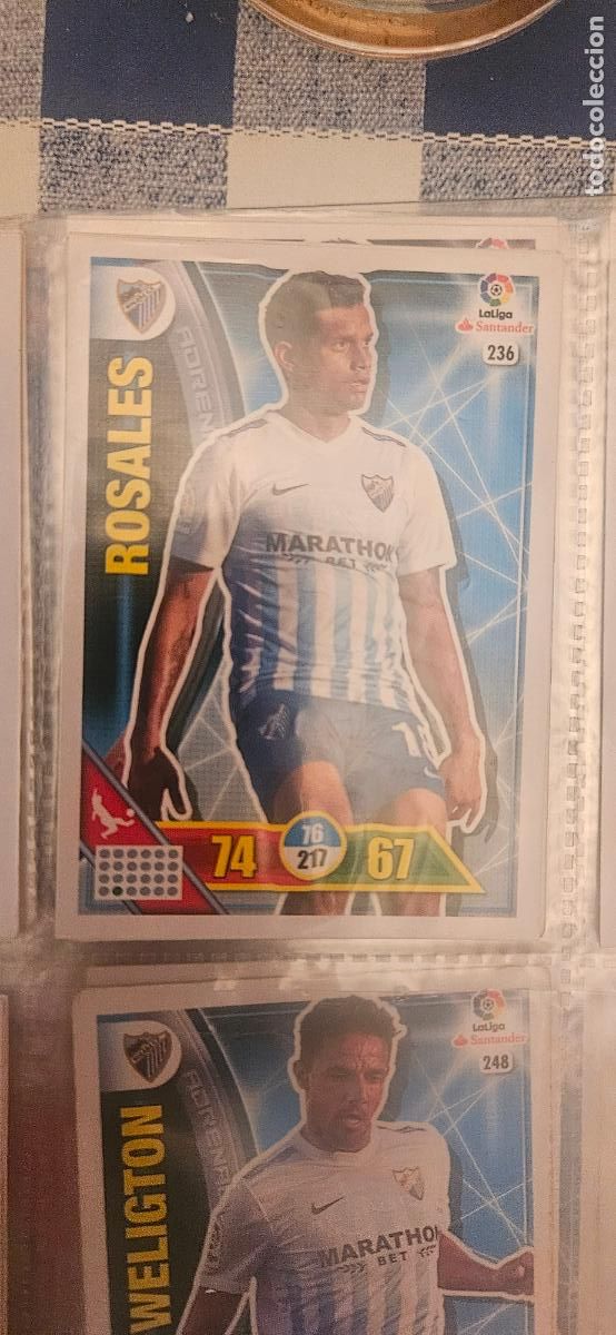 Figurine di Calcio: 236 rosales malaga adrenalyn 2016 2017 16 17 trading card