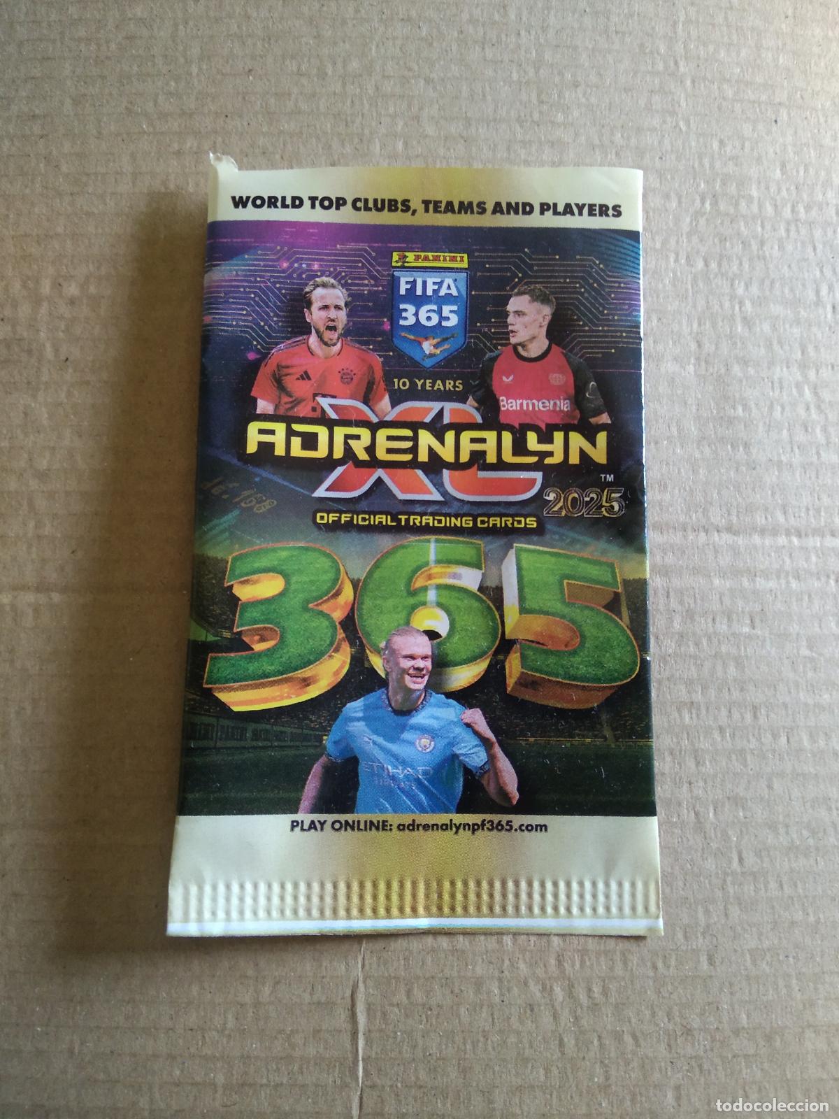 Cromos de F&uacute;tbol: SOBRE VACIO CROMO FUTBOL PANINI FIFA 365 2025 ADRENALYN HAALAND KANE WIRTZ