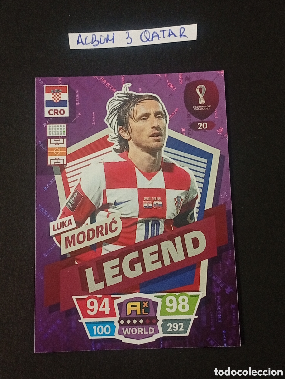 Cromos de F&uacute;tbol: 20 legend MODRIC CROACIA REAL MADRID ADRENALYN QATAR FIFA 2022 WORLD CUP MUNDIAL CROMOS CARD TOPPS