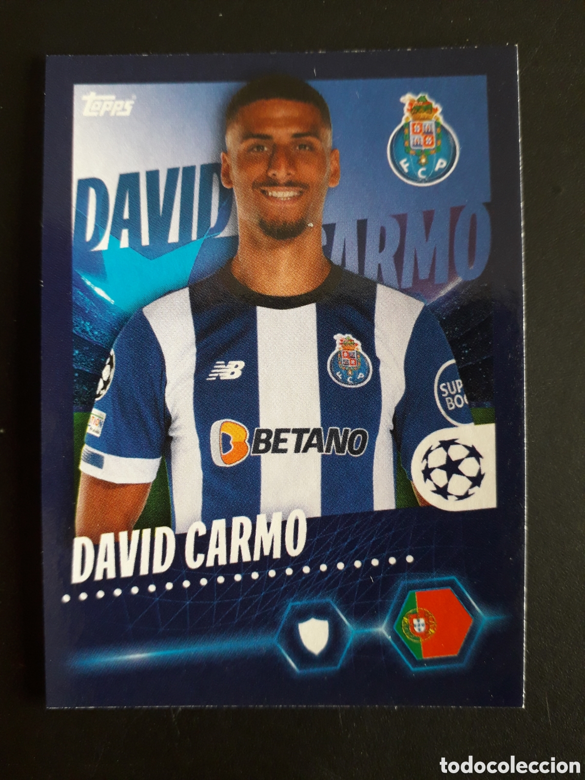 Cromos de f&uacute;tbol: DAVID CARMO OPORTO N&deg; 183 UEFA CHAMPIONS LEAGUE SEASON TOPPS 23 24 2023 2024 PEDIDO M&Iacute;NIMO 3&euro;