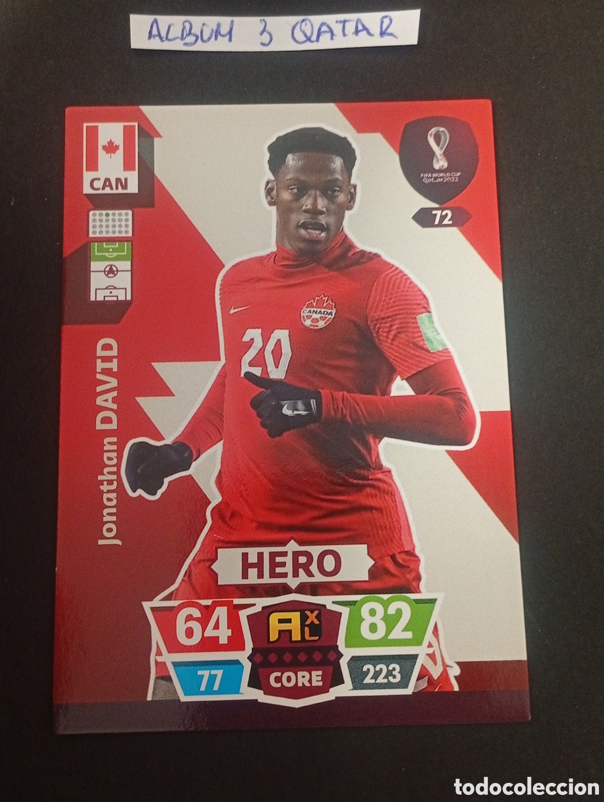 Figurine di Calcio: 72 JONATHAN DAVID CANADA ADRENALYN QATAR FIFA 2022 WORLD CUP MUNDIAL CROMOS CARD TOPPS