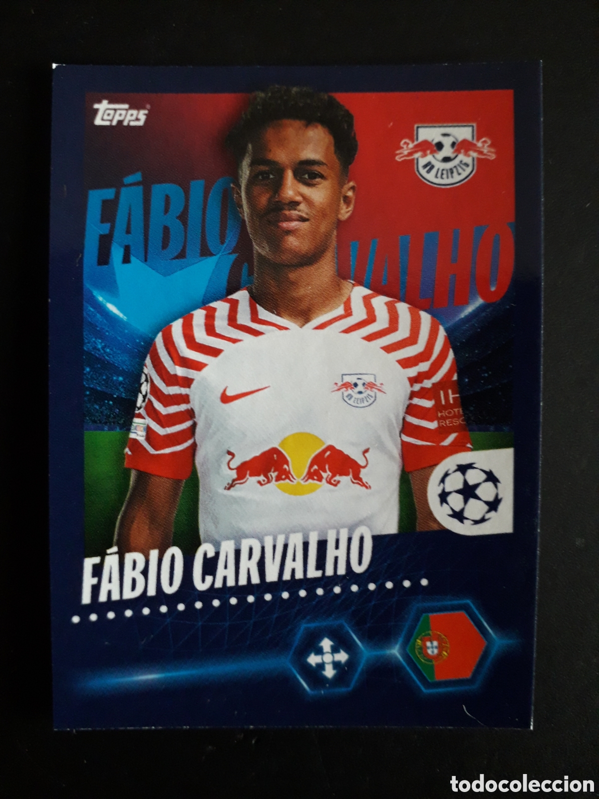Cromos de f&uacute;tbol: F&Aacute;BIO CARVALHO LEIPZIG N&deg; 380 UEFA CHAMPIONS LEAGUE SEASON TOPPS 23 24 2023 2024 PEDIDO M&Iacute;NIMO 3&euro;