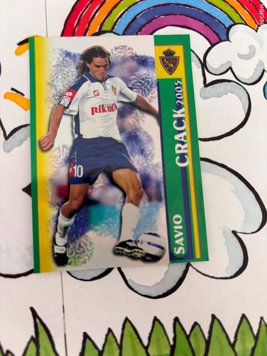 Football Stickers: 322 SAVIO ZARAGOZA CRACK 2005 BRILLO LISO FICHAS DE LA LIGA 2005 2006 05 06 MUNDICROMO - MUNDICROMO