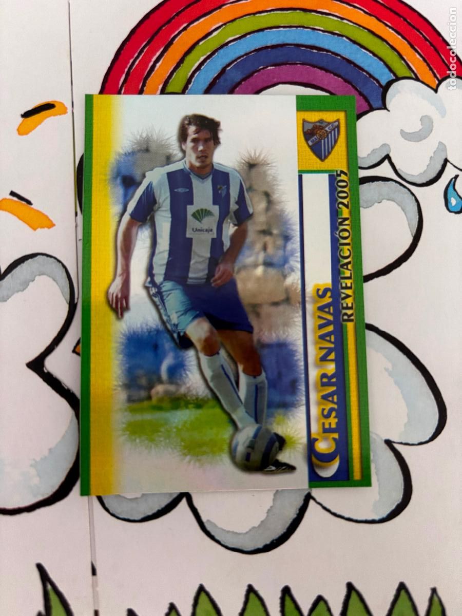 Cromos de f&uacute;tbol: 269 CESAR NAVAS MALAGA REVELACION 2005 BRILLO LISO FICHAS DE LA LIGA 2005 2006 05 06 MUNDICROMO - MU