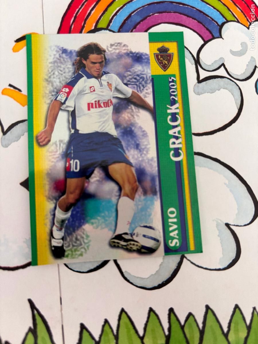 Fu&szlig;ball-Sticker: 322 SAVIO ZARAGOZA CRACK 2005 BRILLO LISO FICHAS DE LA LIGA 2005 2006 05 06 MUNDICROMO - MUNDICROMO
