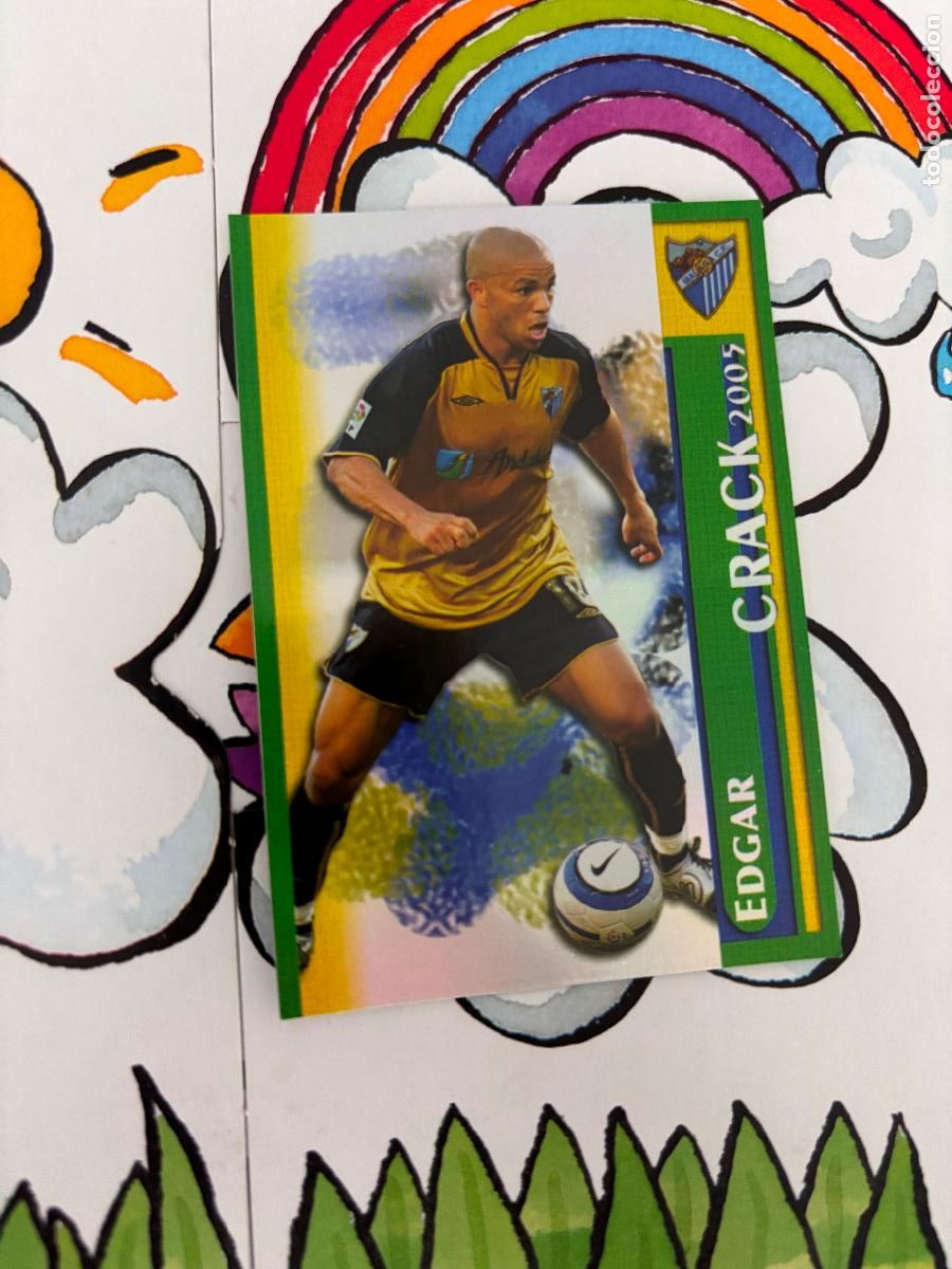 Cromos de f&uacute;tbol: 268 EDGAR MALAGA CRACK 2005 BRILLO LISO FICHAS DE LA LIGA 2005 2006 05 06 MUNDICROMO - MUNDICROMO