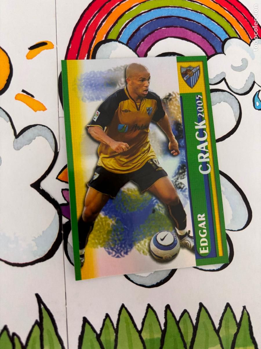 Fu&szlig;ball-Sticker: 268 EDGAR MALAGA CRACK 2005 BRILLO LISO FICHAS DE LA LIGA 2005 2006 05 06 MUNDICROMO - MUNDICROMO