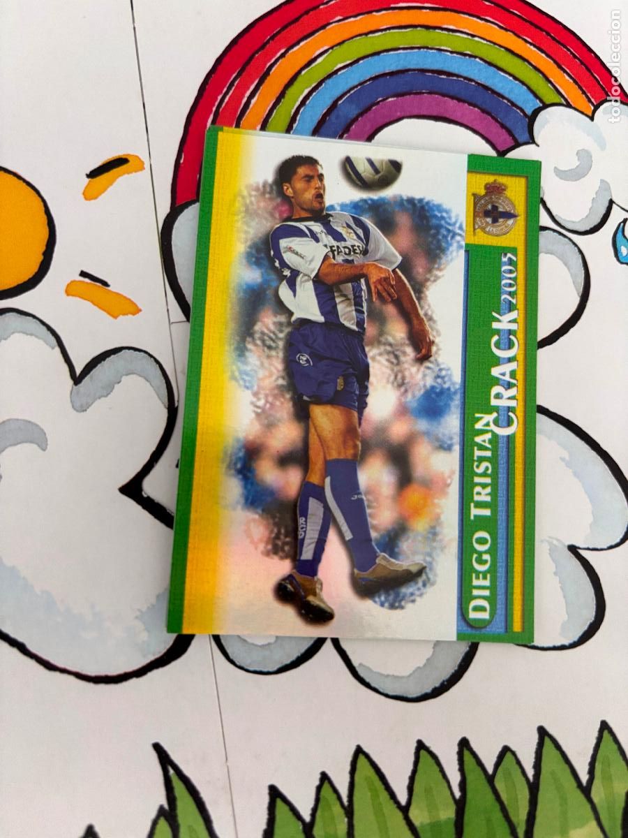 Cromos de f&uacute;tbol: 214 DIEGO TRISTAN DEPORTIVO DE LA CORU&Ntilde;A CRACK 2005 BRILLO LISO FICHAS DE LA LIGA 2005 2006 05 06 MU