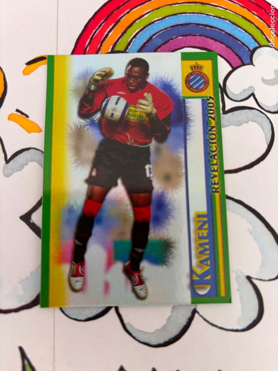 Fu&szlig;ball-Sticker: 134 KAMENI ESPANYOL REVELACION 2005 BRILLO LISO FICHAS DE LA LIGA 2005 2006 05 06 MUNDICROMO - MUNDI