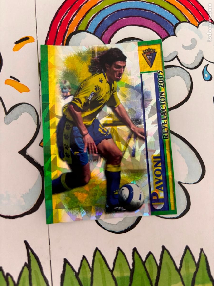 Cromos de f&uacute;tbol: 485 PAVONI CADIZ REVELACION 2005 BRILLO TRIANGULOS FICHAS DE LA LIGA 2005 2006 05 06 MUNDICROMO - MU