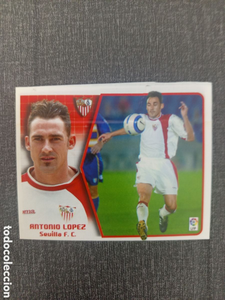 Cromos de F&uacute;tbol: ❇️ CROMO STICKER ANTONIO L&Oacute;PEZ SEVILLA 05 06 2005 2006 ESTE PANINI DESPEGADO POR ARRIBA ❇️