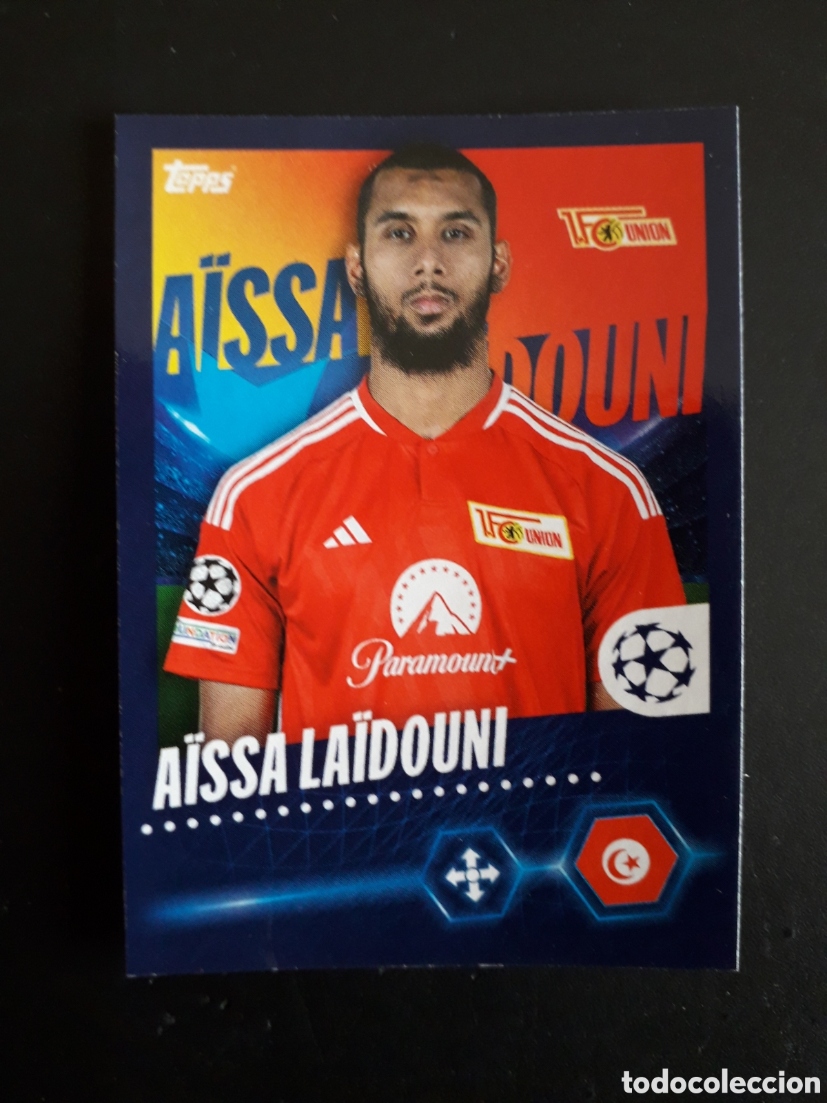 Cromos de f&uacute;tbol: A LA&Iuml;DOUNI UNI&Oacute;N BERL&Iacute;N N&deg; 245 UEFA CHAMPIONS LEAGUE SEASON TOPPS 23 24 2023 2024 PEDIDO M&Iacute;NIMO 3&euro;.