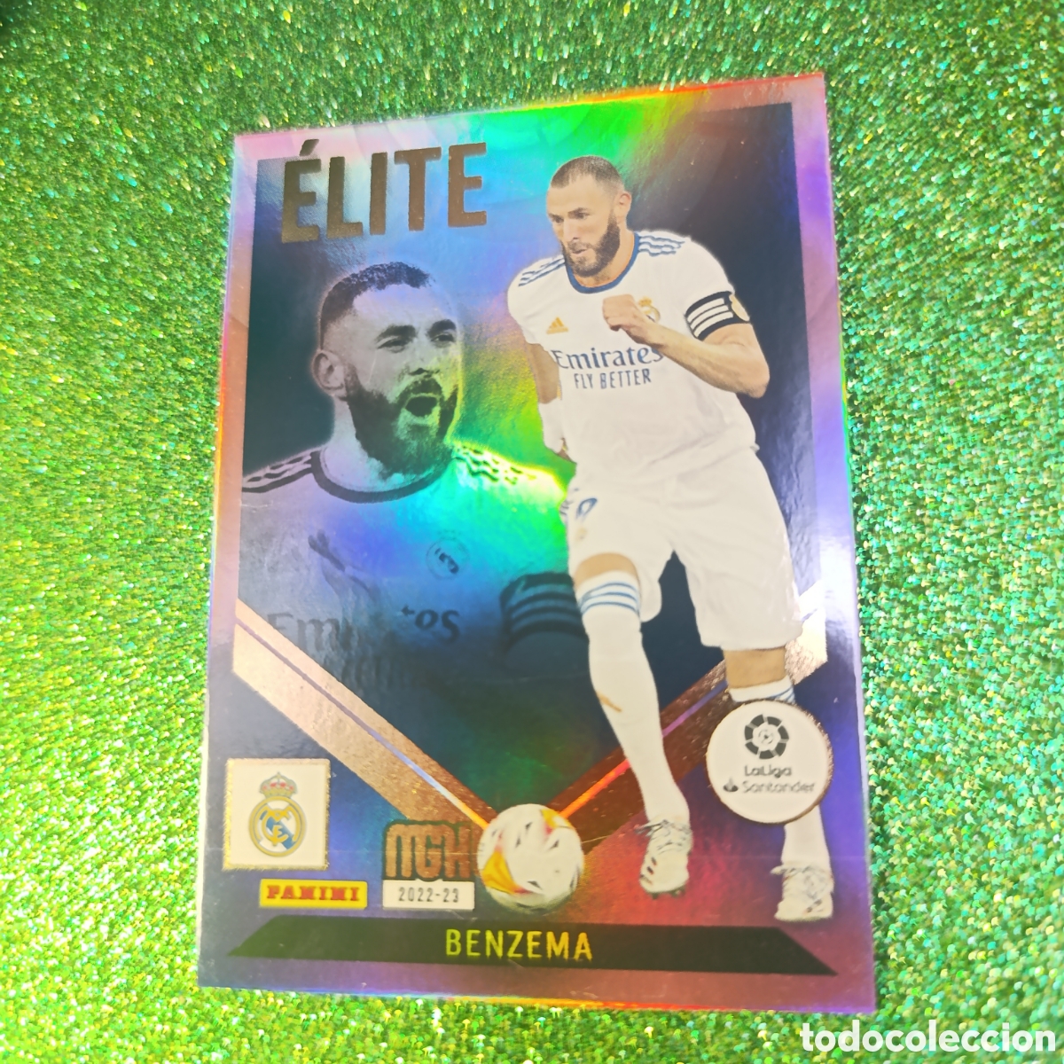 Cromos de F&uacute;tbol: Carta &Eacute;lite MGK 2022-23 Benzema. Real Madrid.