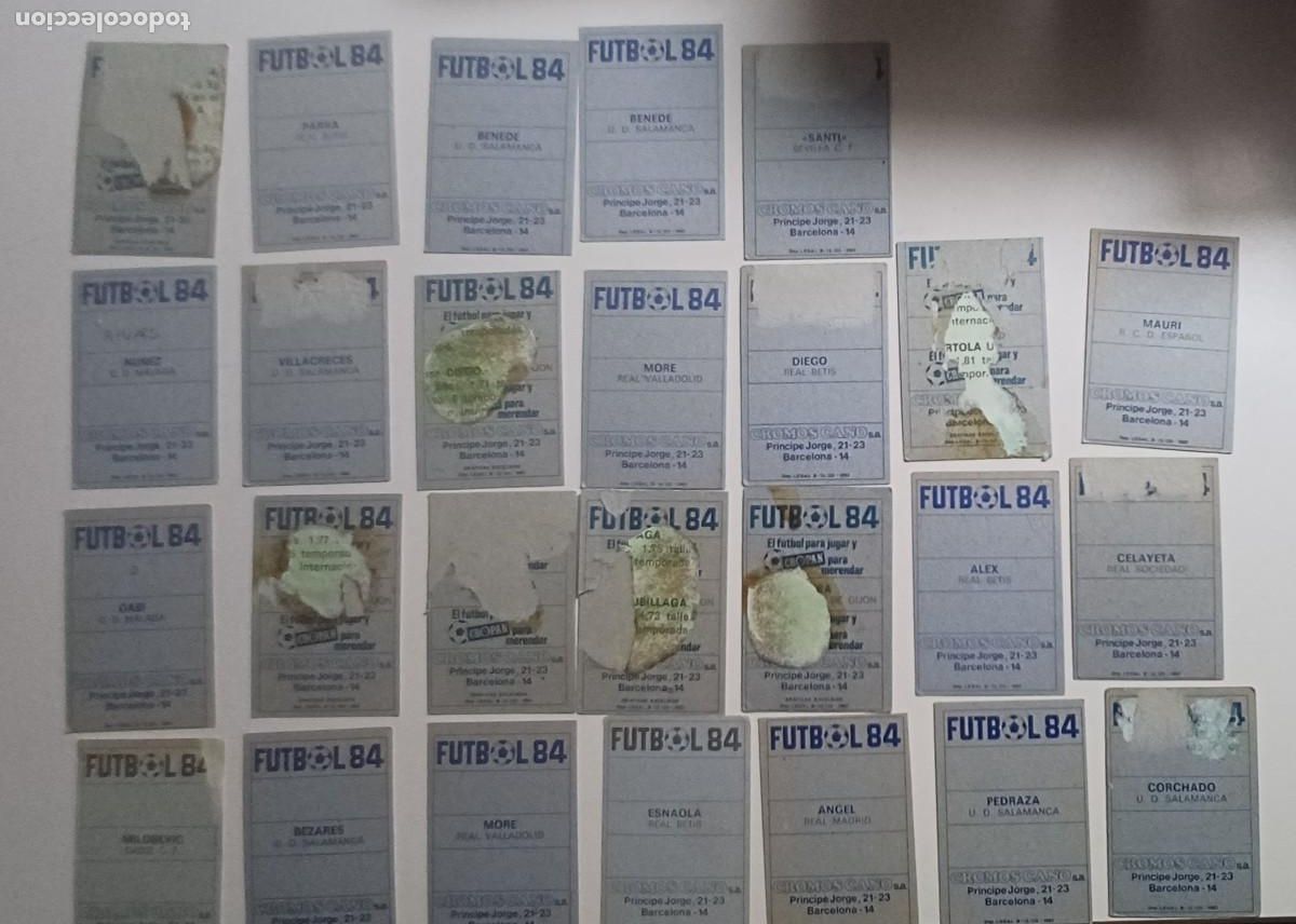 Cromos de f&uacute;tbol: LOTE CROMOS CANO 84. - Foto 2