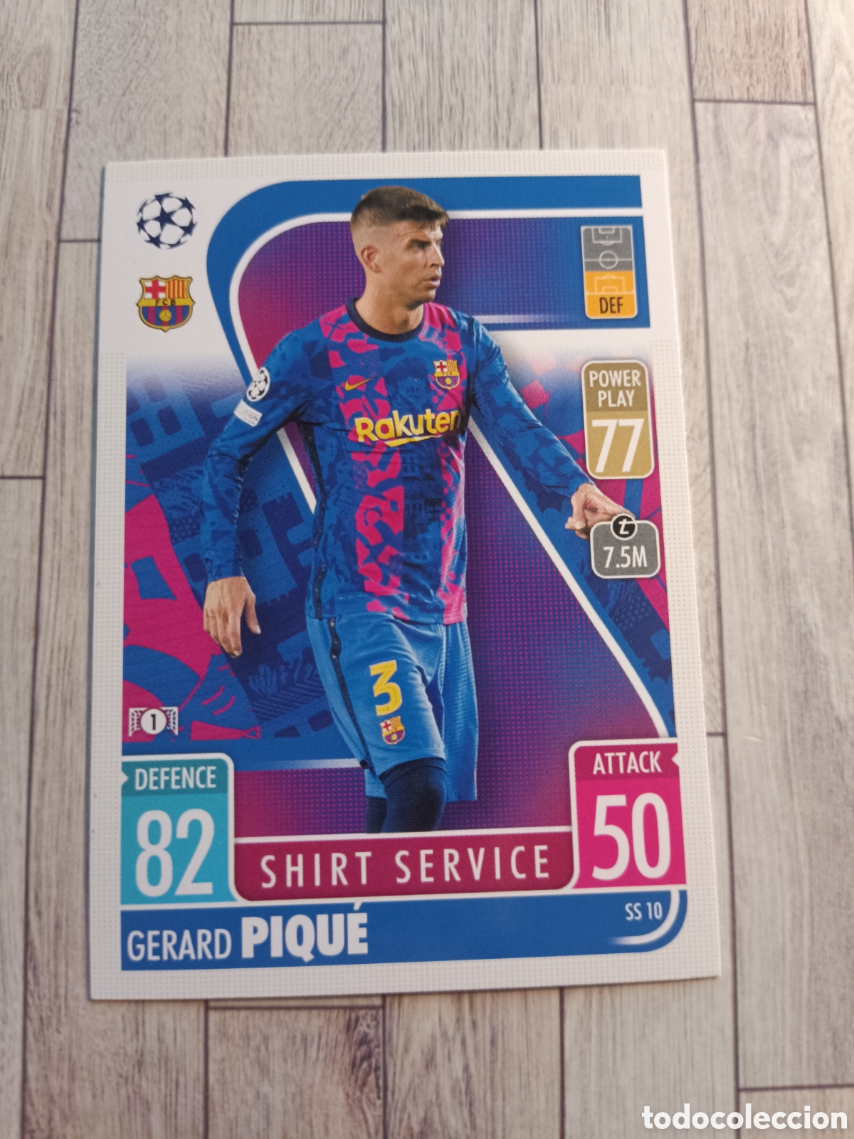 Football Stickers: SS10 PIQUE SHIRT SERVICE BARCELONA MATCH ATTAX EXTRA CHAMPIONS 2021 2022 TOPPS 21 22